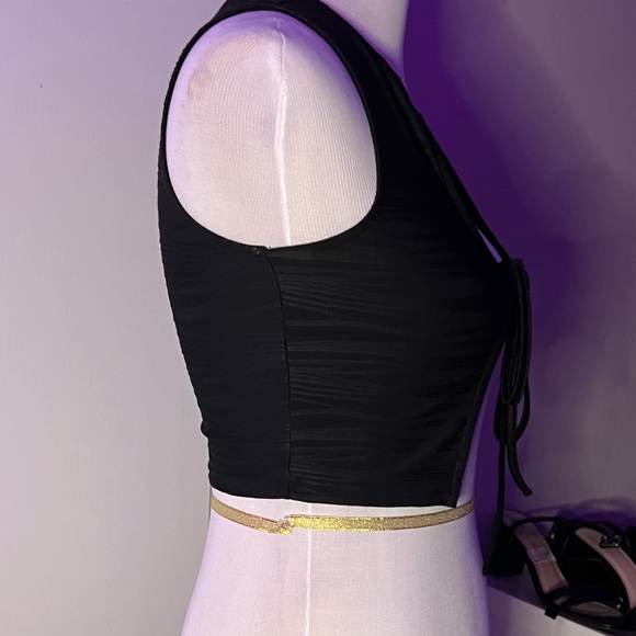 Black tie crop top 🖤 - Picture 5 of 5